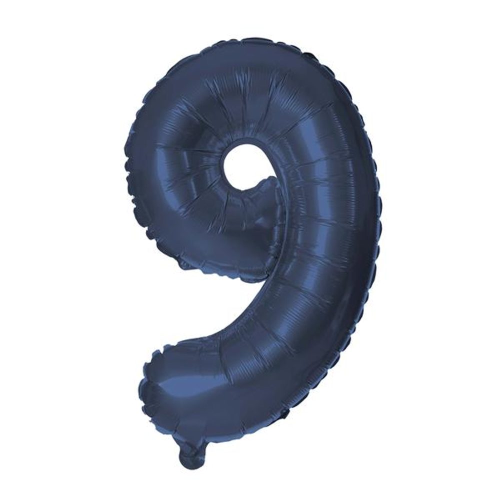 Levně TORO BALÓNEK ČÍSLICE 9, 30CM, MATNĚ TMAVĚ MODRÁ