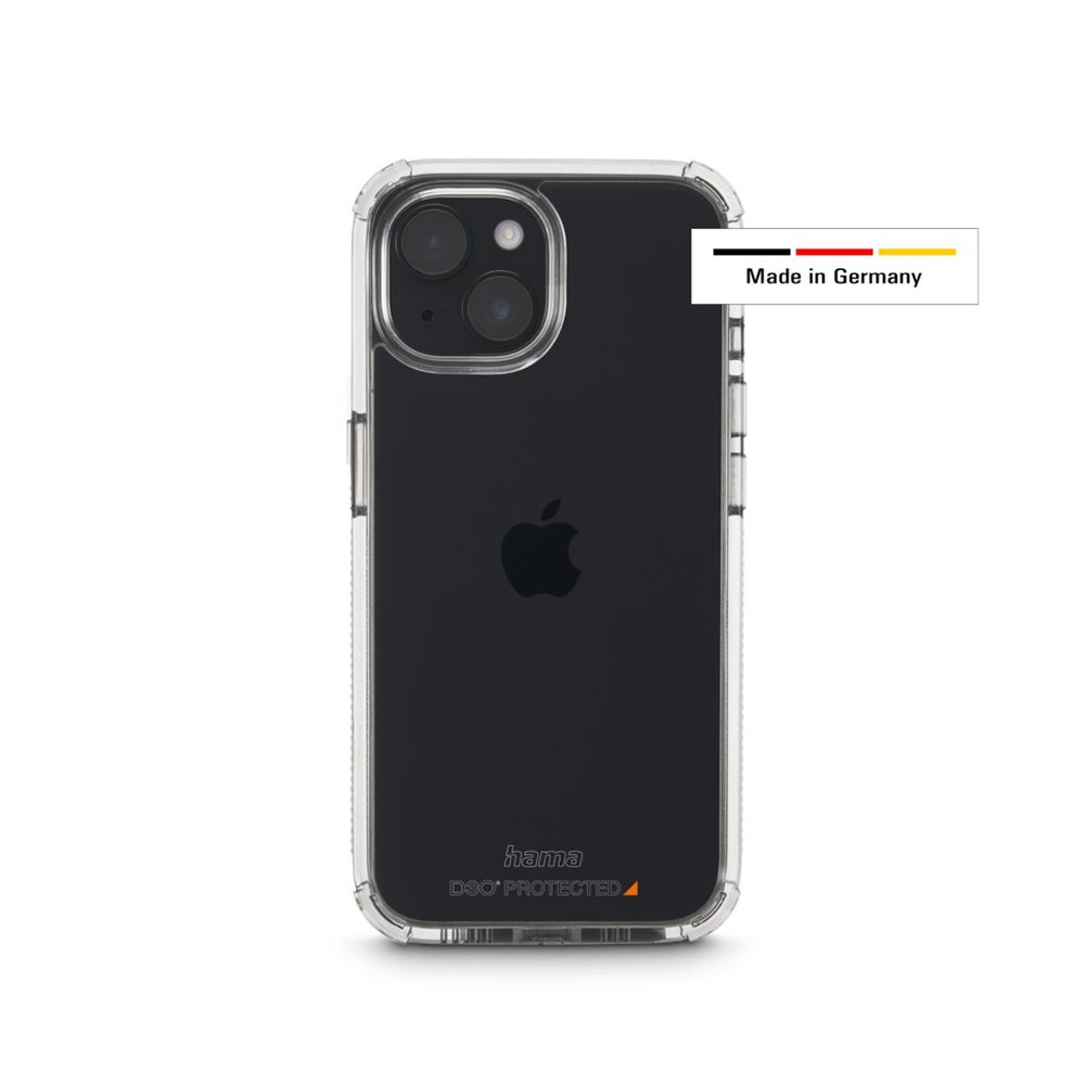 Hama Extreme Protect, kryt pro Apple iPhone 15, materiál D3O®, nežloutne, průhledný