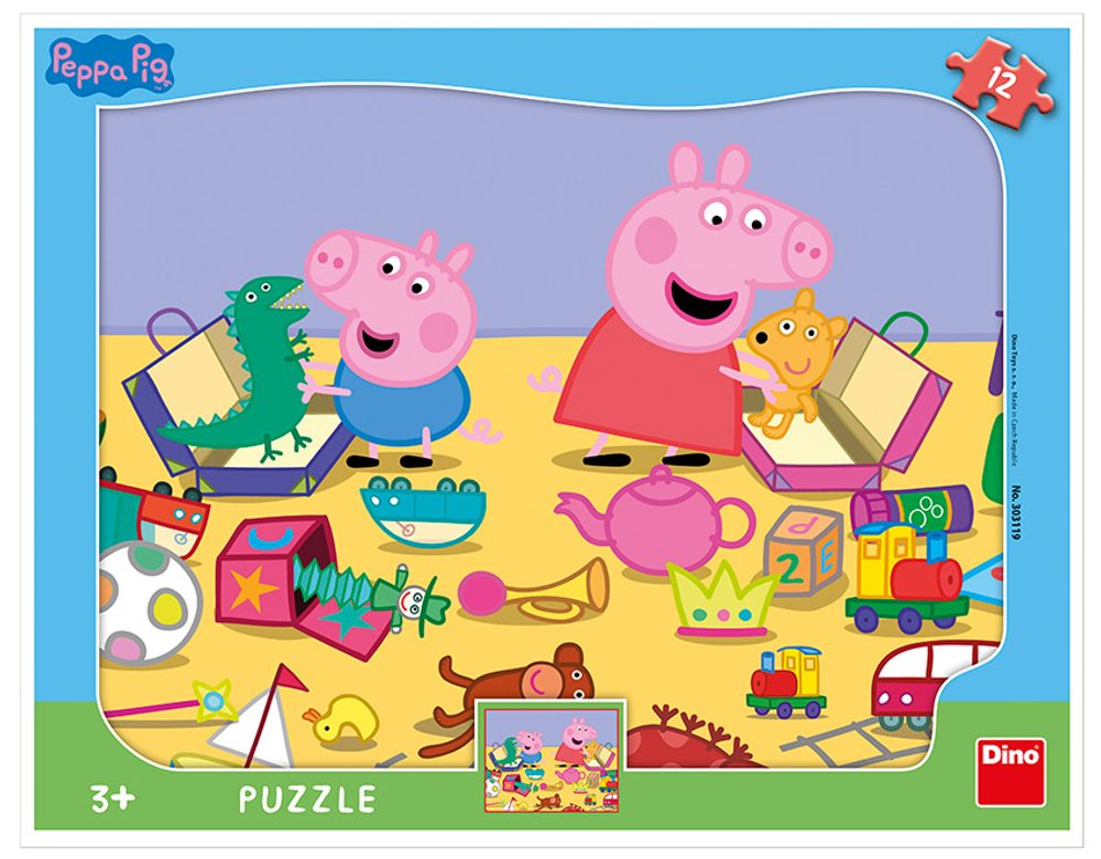 Levně PEPPA PIG SI HRAJE 12 deskové tvary Puzzle