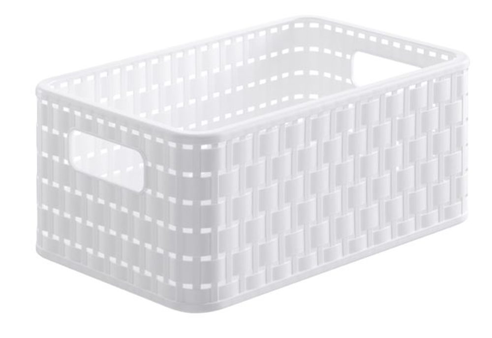Levně koš-box 6,0l bílý COUNTRY A5, 28x18,5x12,6, plast