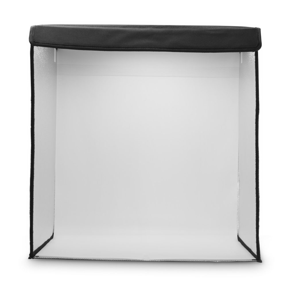 Levně Hama ToGo, mini foto studio, přenosné, skládací, s LED světlem, barevnými pozadími, 50x50 cm