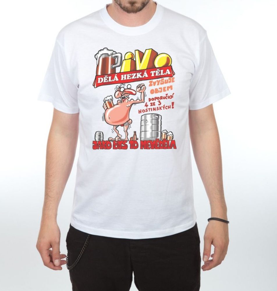 Levně Pivo dělá hezká těla - L bílá