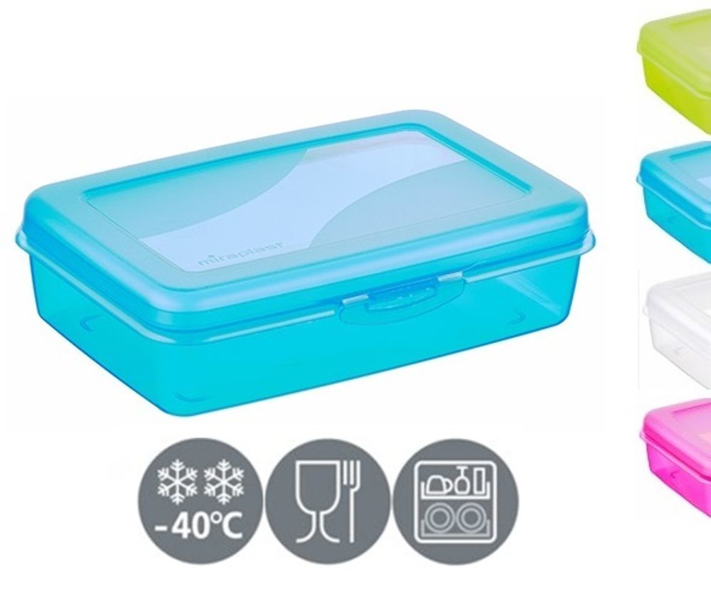 Levně box 1,0 l svačina MIX barev 19x12,8x5,0cm, klick, plast