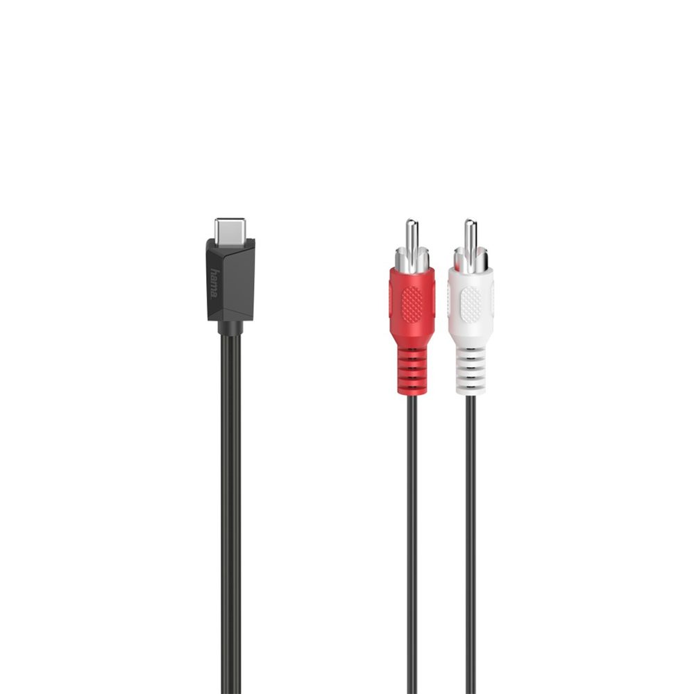 Levně Hama audio adaptérový kabel USB-C na 2 cinch, aktivní, 1,5 m
