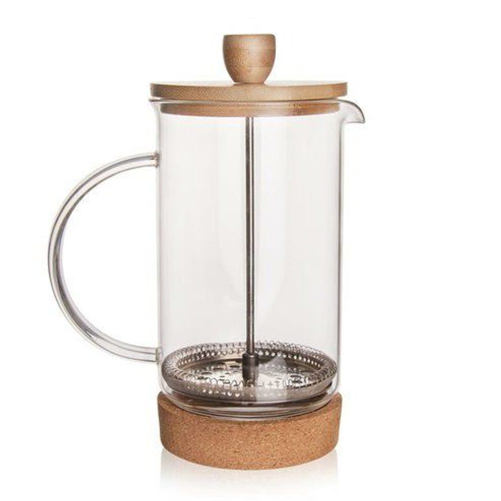 Levně konvice 0,75l CORK, COFFEE MAKER, sklo/NR/bambus