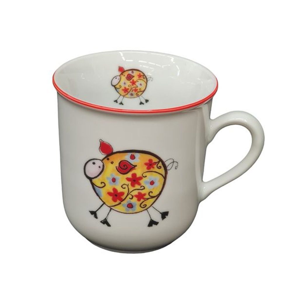 Levně hrnek 160ml DĚTSKÝ-PRASE ŽLUTÉ, čes.porcelán