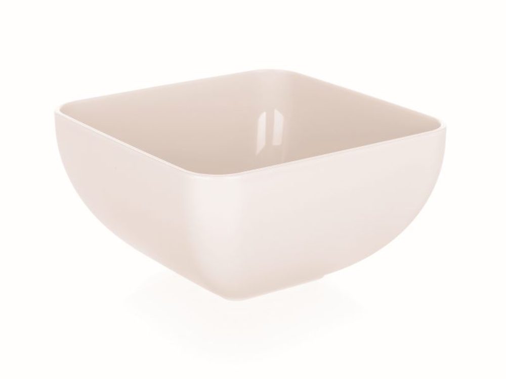 Levně miska 0,5l, 11x11x 6,3cm,AMIENS, čtv.,krém.plast