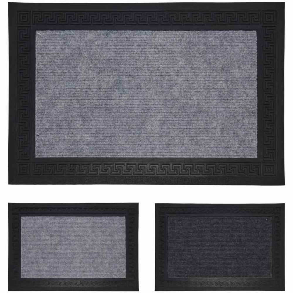 Levně HOMESTYLING Rohožka gumová 60 x 40 cm šedá KO-A48100000seda