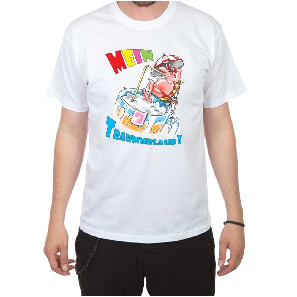 Levně Lustiges T-Shirt: Mein Traumurlaub! - 3XL bílá