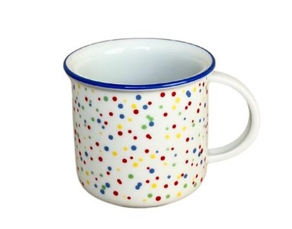 hrnek 250ml TINA - PUNTÍČKY barevné, čes.porcelán