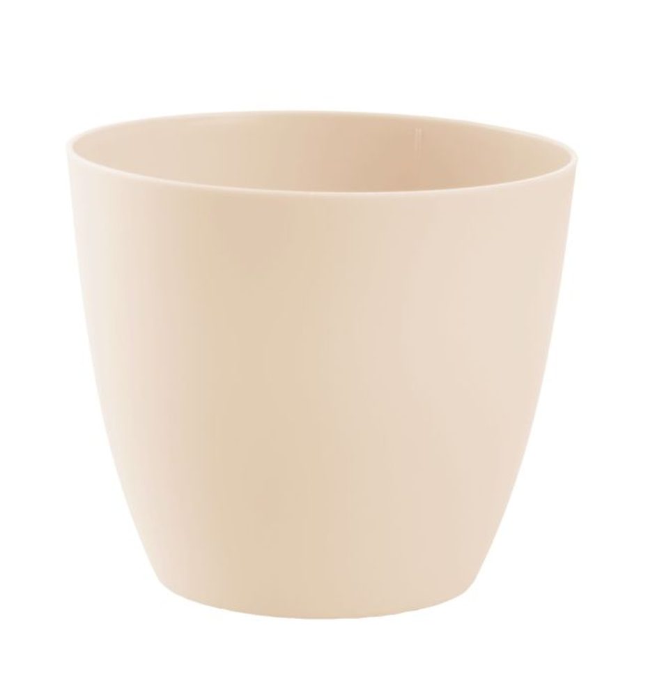 Levně obal d25cm ELLA písková, matná, plast