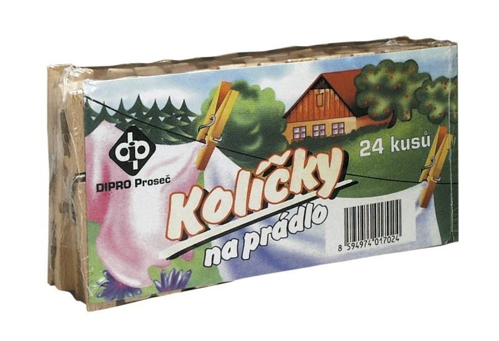 Levně kolíčky 24ks, 7,4x1,3x0,9cm, dřevěné