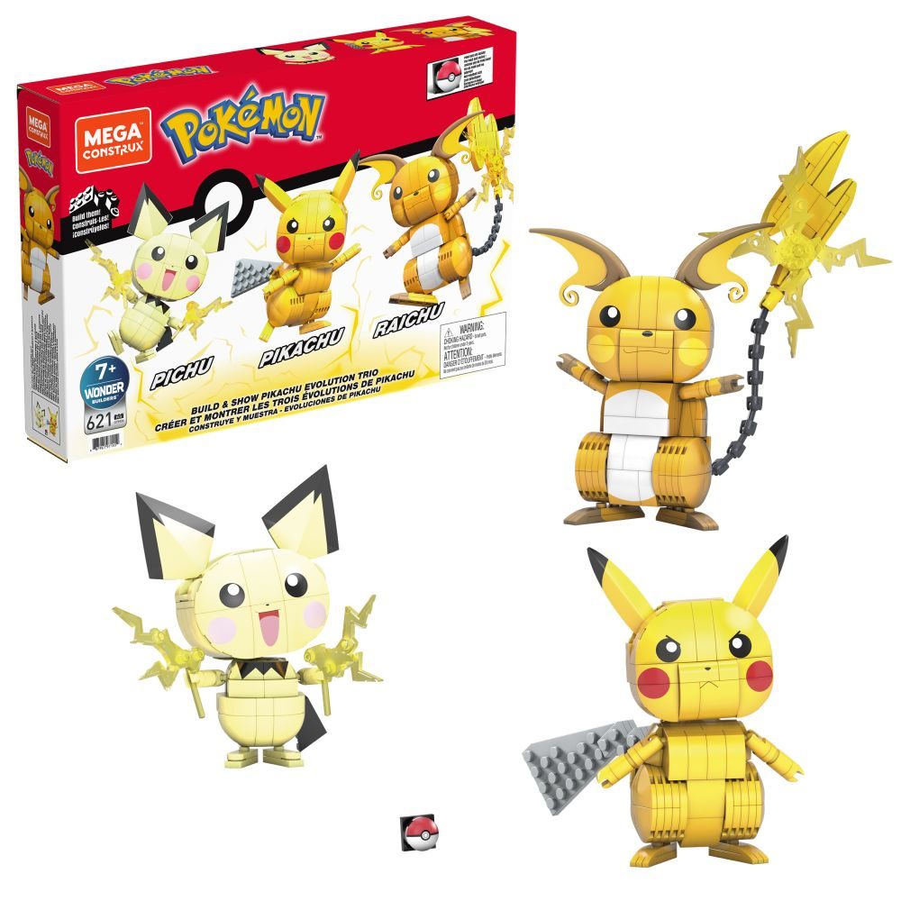 Levně MEGA CONSTRUX POSTAV A VYSTAV SI PIKACHU A JEHO VÝVOJOVÉ TRIO