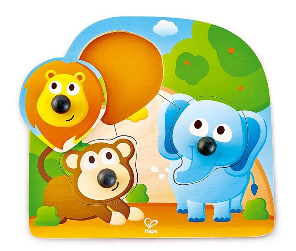 Levně Hape Puzzle s úchytkami - Divočina