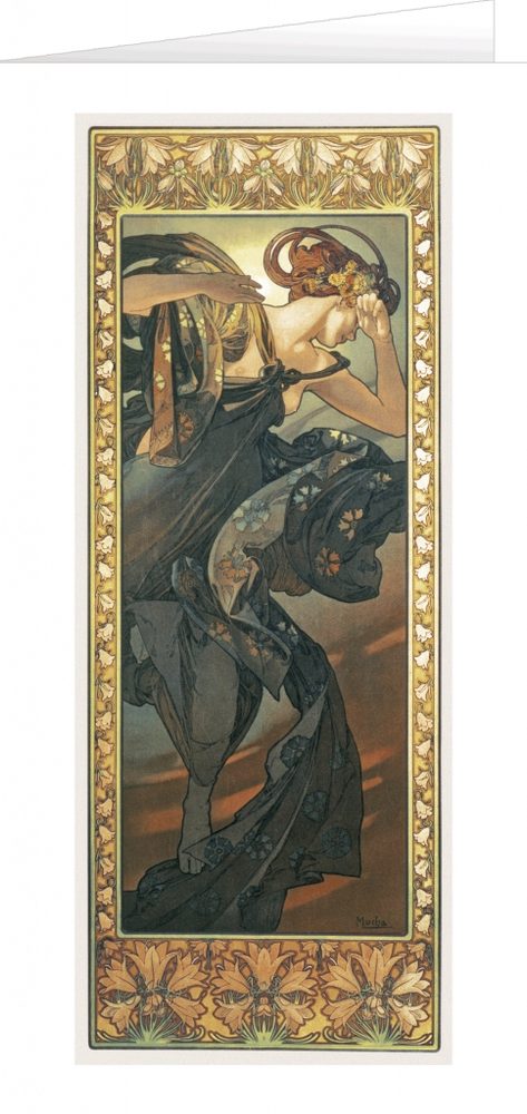 Levně Presco Group Blahopřání Alfons Mucha – Evening Star