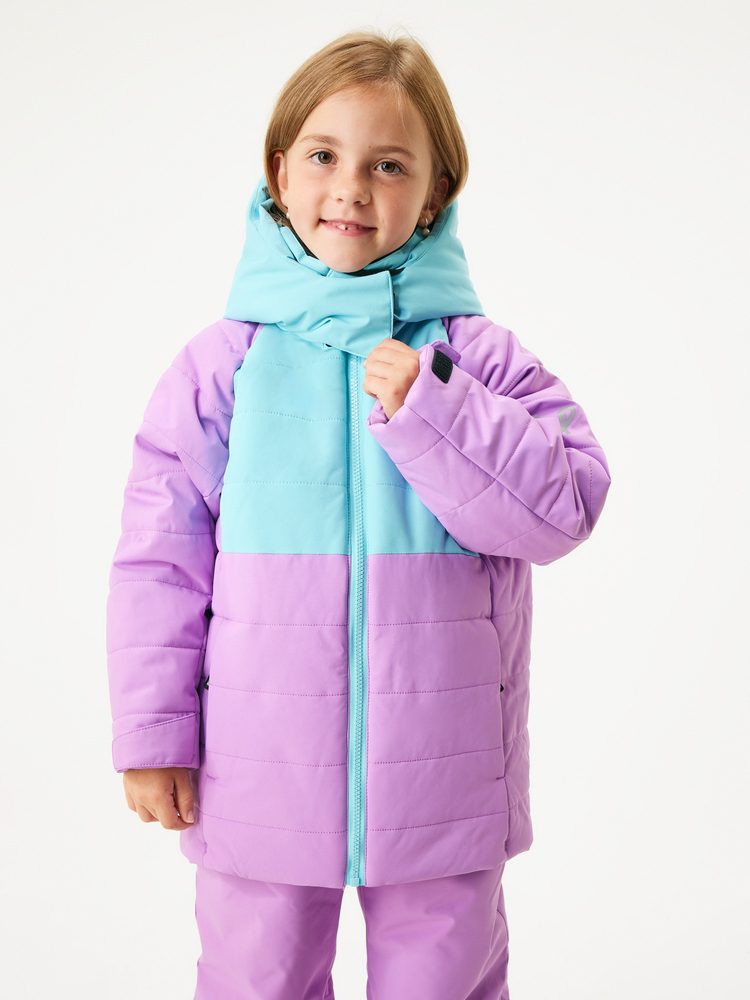 Levně Unuo Dětská zimní bunda Ski, Lila - 110/116