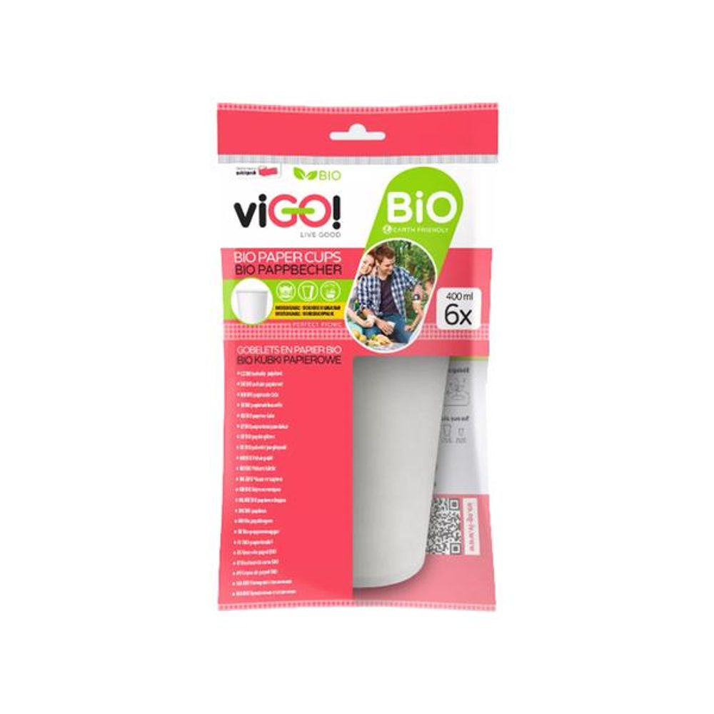 Levně VIGO KELÍMEK PAPÍROVÝ BÍLÝ VIGO! 400ML 6KS