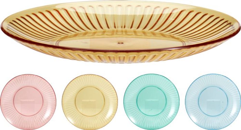 talíř d21,0cm, 4barvy, AKRYLON, plast