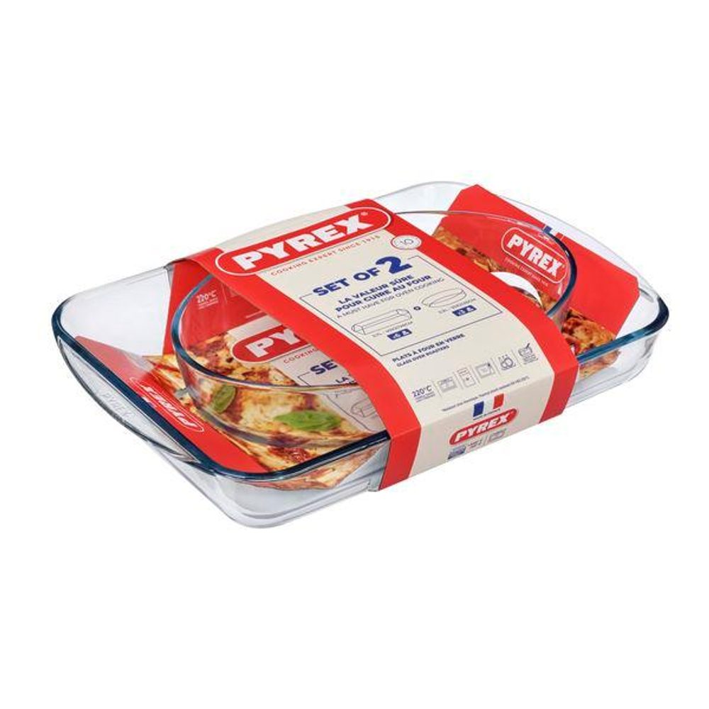 Levně Pyrex SADA PEKÁČŮ PYREX 2KS, 3,7L+2,2L, SKLO