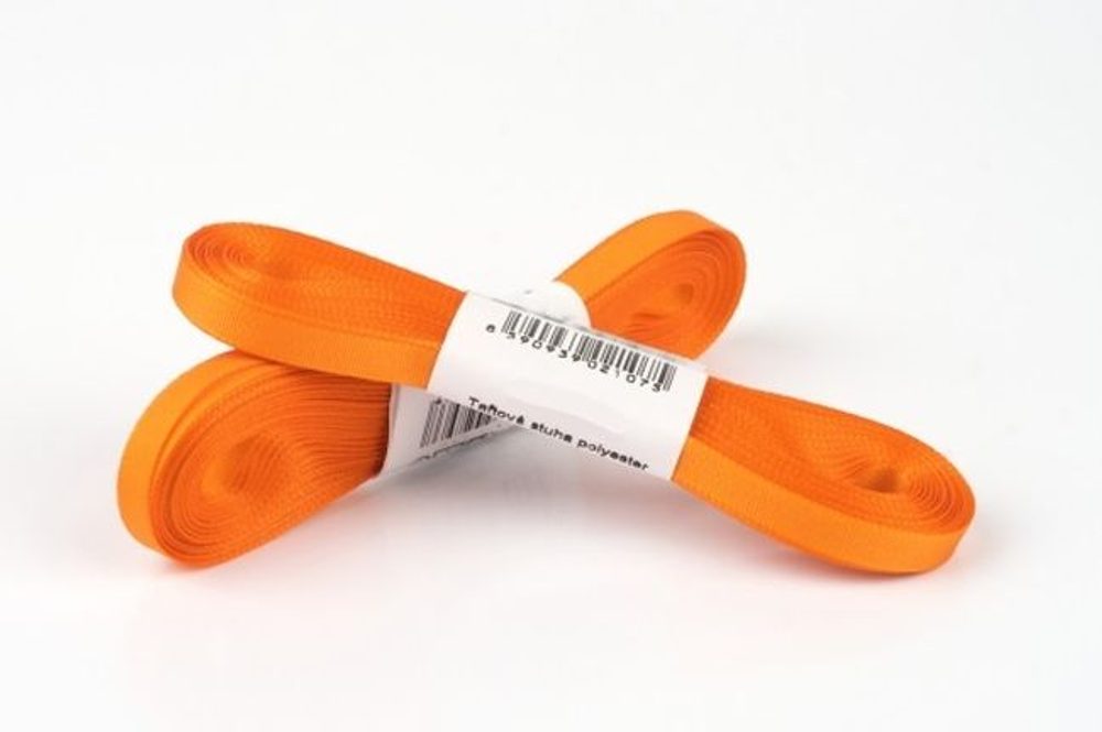 Levně stuha text.10m/6mm oranž.TAFTOVÁ