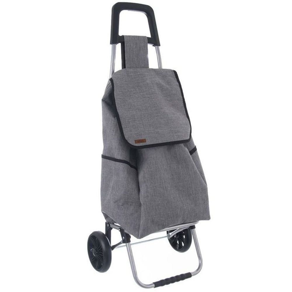 Levně taška s kol. 40l STYL, šedá, taška 30x22x53cm, nákupní