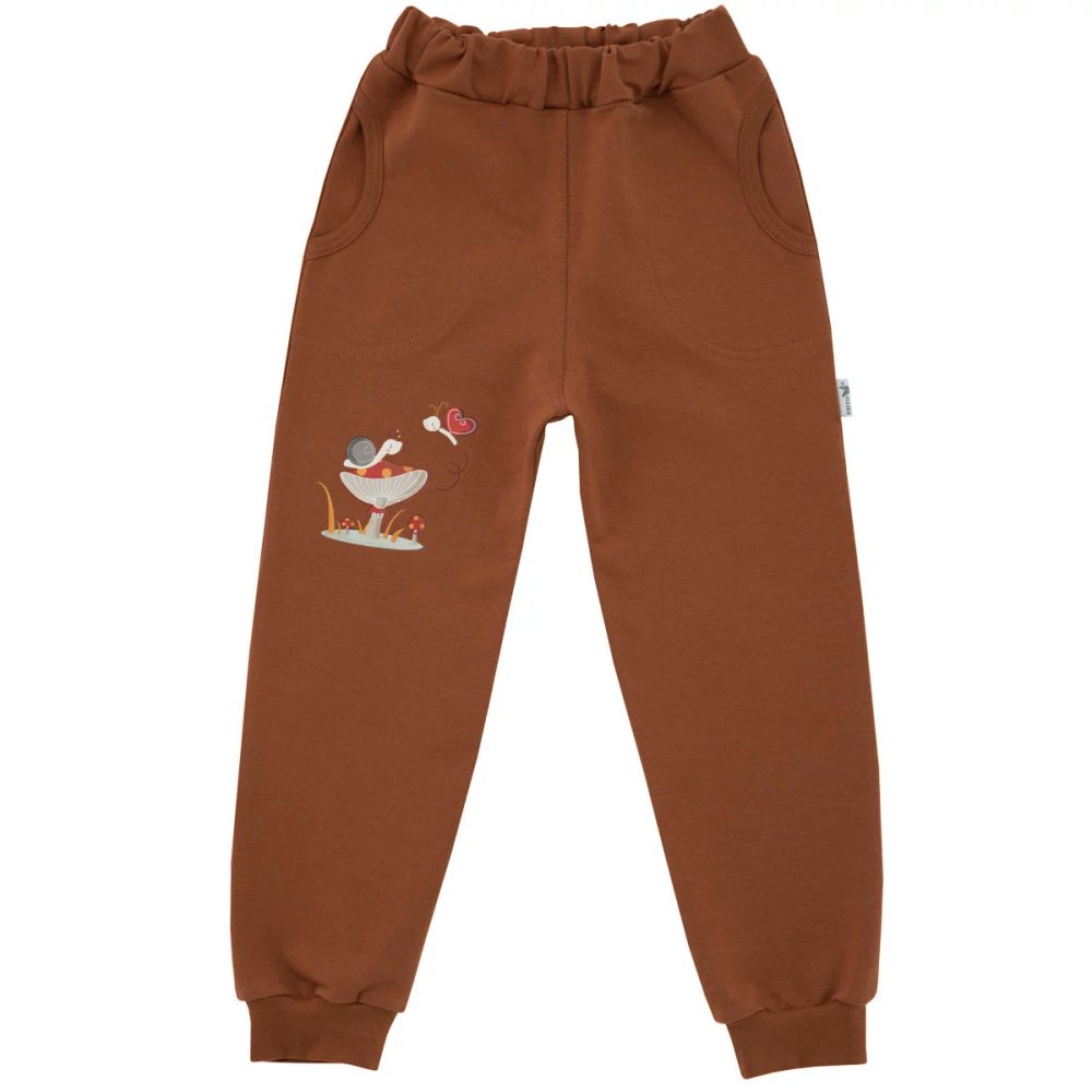 Levně ESITO Dětské tepláky Muchomůrka - 98 hnědá