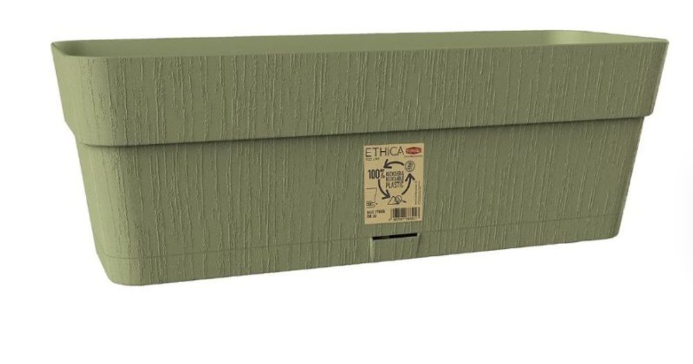Levně truhlík 50cm OLIV.ZELENÁ ETHICA+miska