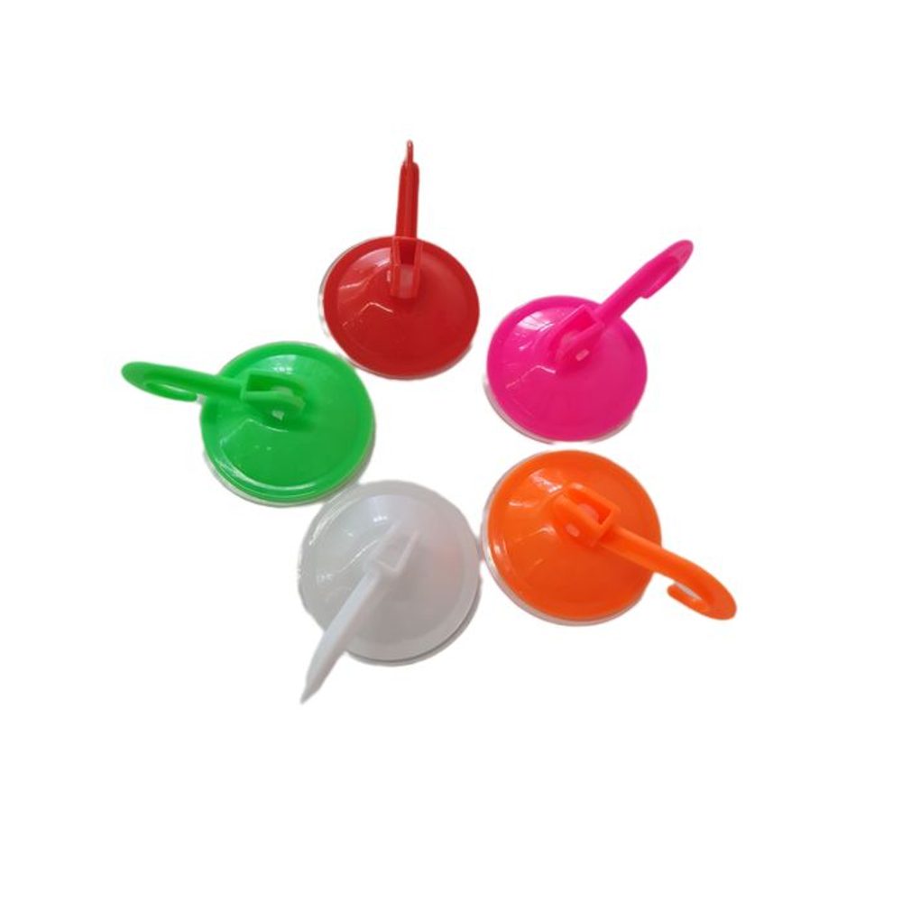 Levně háček s přísavkou- 1ks-d7cm, MIX barev, s páčkou, plast