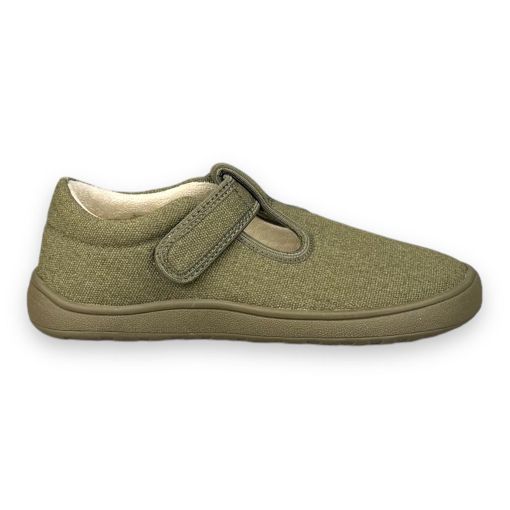 Levně Protetika Dětská BAREFOOT domácí obuv/letní plátěnky - Kirby Khaki - 26