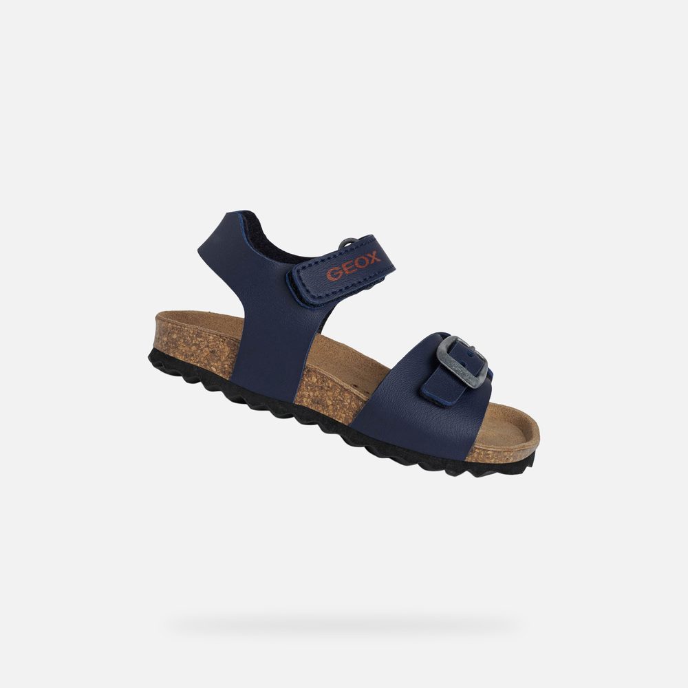 Levně Modré chlapecké sandály Geox Chalki - 20