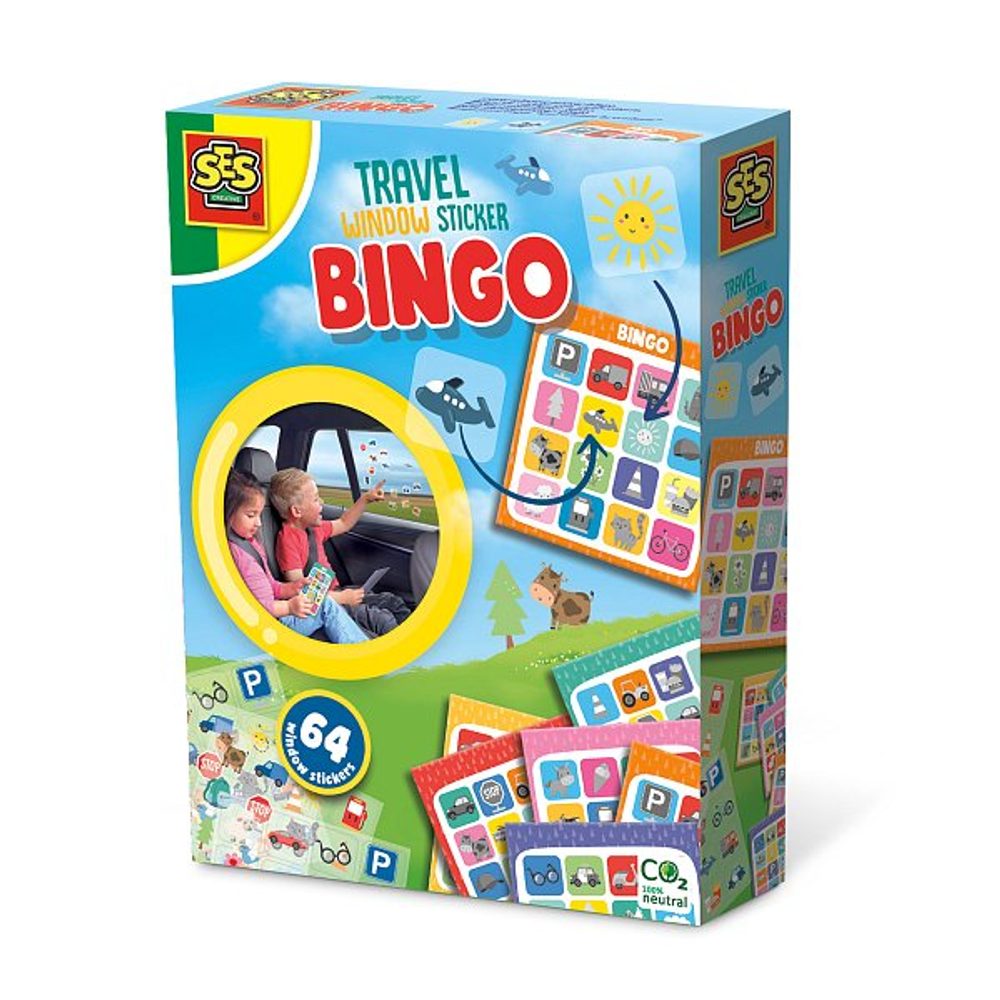 Levně SES Cestovní hra - BINGO, lepení obrázků na okno auta