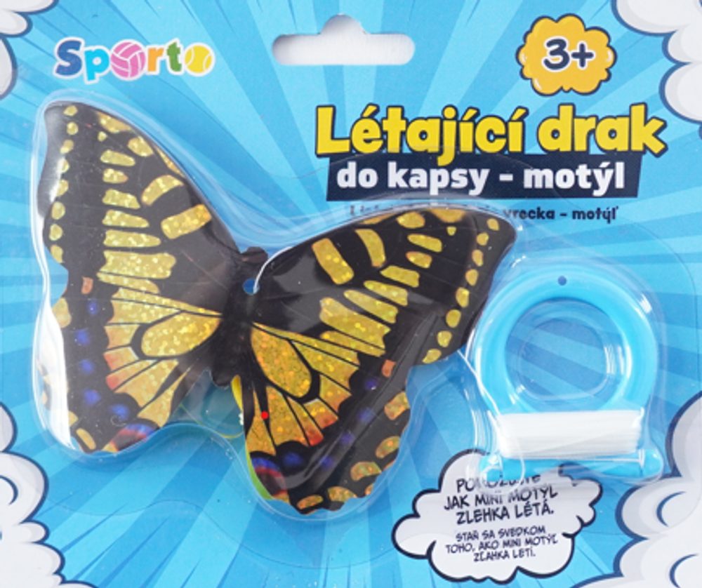 Levně SPORTO Létající drak do kapsy - motýl