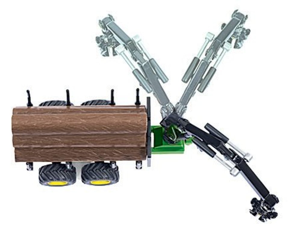 Levně SIKU Farmer - Traktor John Deere s lesním přívěsem 1:50