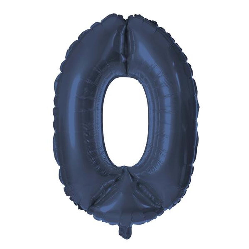 Levně TORO BALÓNEK ČÍSLICE 0, 30CM, MATNĚ TMAVĚ MODRÁ