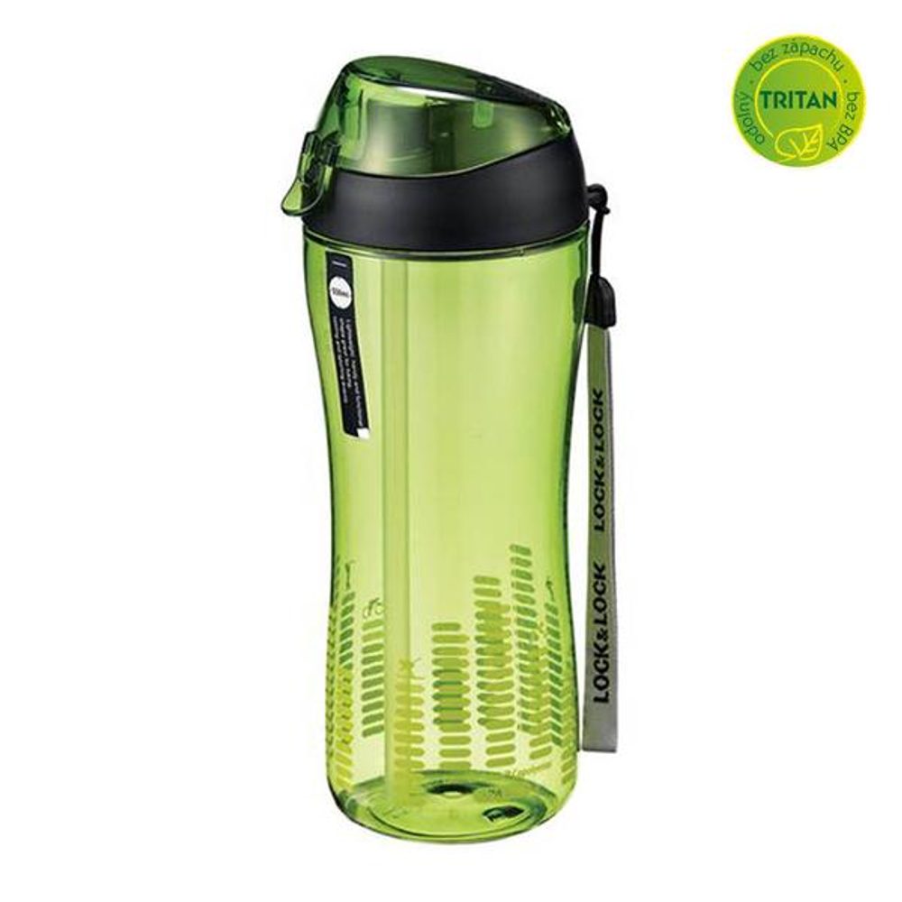 Levně LOCKNLOCK Sportovní láhev 550 ml se silikonovým brčkem - zelená