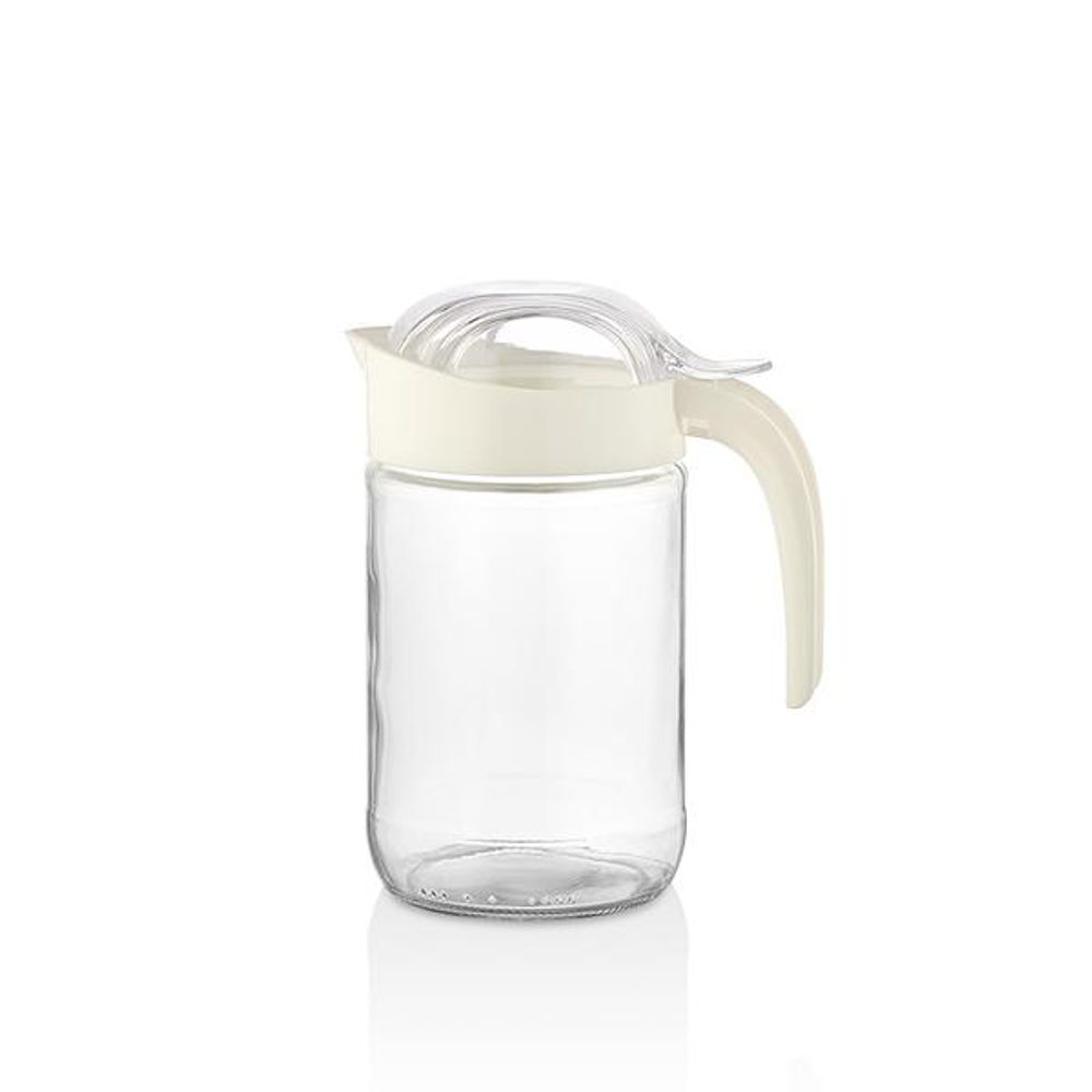 Levně QLUX DŽBÁN SKLENĚNÝ FIORE S VÍKEM 660 ML