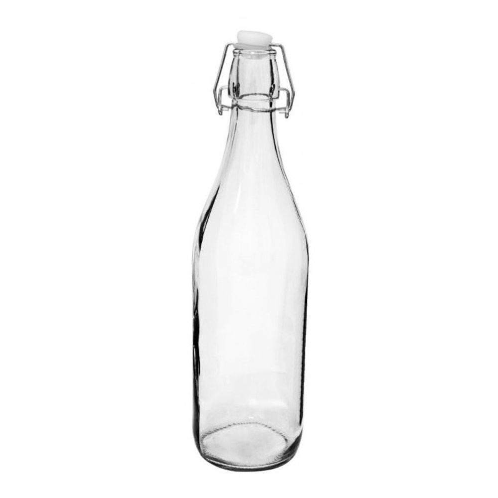 Levně láhev 0,25l KULATÁ, patent.uzávěr, sklo
