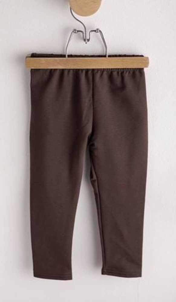 Levně Lily Grey Termo legíny dívčí jednobarevné - hnědé - 104