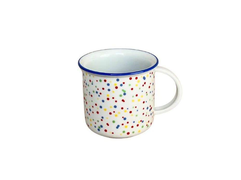 Levně hrnek 250ml TINA - PUNTÍČKY barevné, čes.porcelán