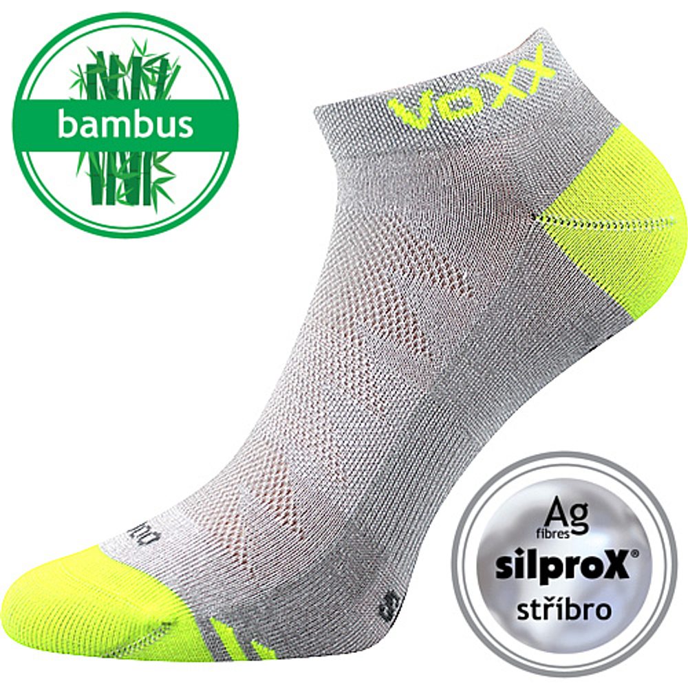 VoXX Unisex bambusové ponožky Bojar - světle šedé - 35-38