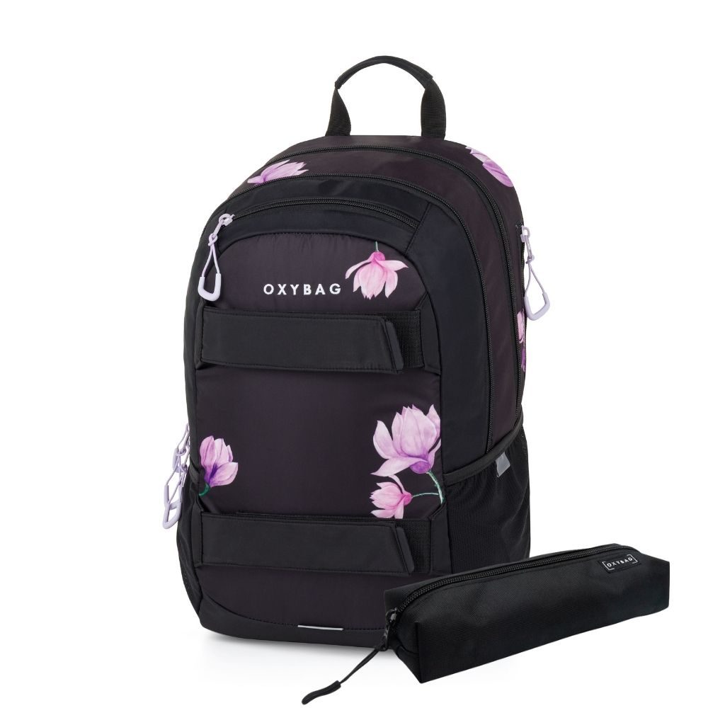 Karton P+P Studentský batoh + etue OXY Sport Flowers