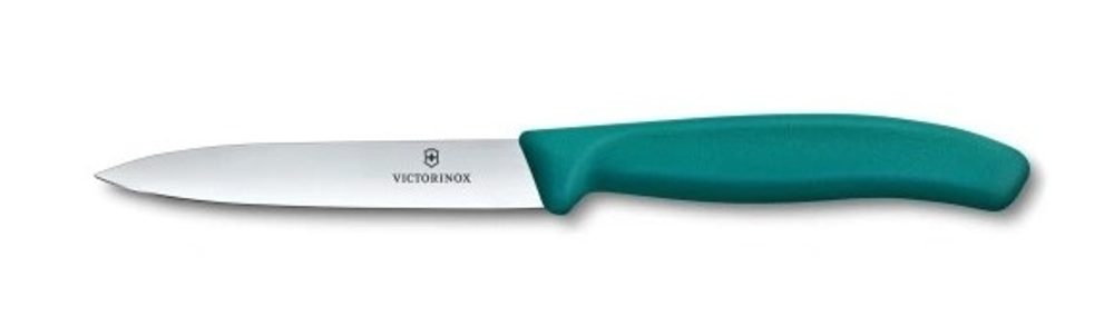 Levně nůž 10cm loupací, rovný, špičatý ZELENÝ, VICTORINOX