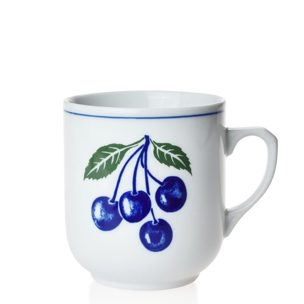 Levně hrnek 300ml TROJKA-TŘEŠNĚ, čes.porcelán