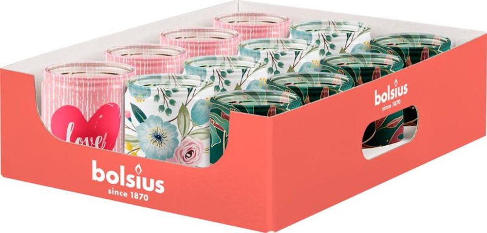 Levně Bolsius SVÍČKA VONNÁ VE SKLE, 3 VŮNĚ ASSORT