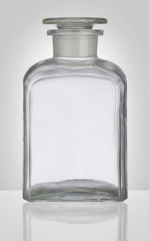 Levně dóza-prachovnice 500ml-čtv.čirá, zabr.víko, sklo