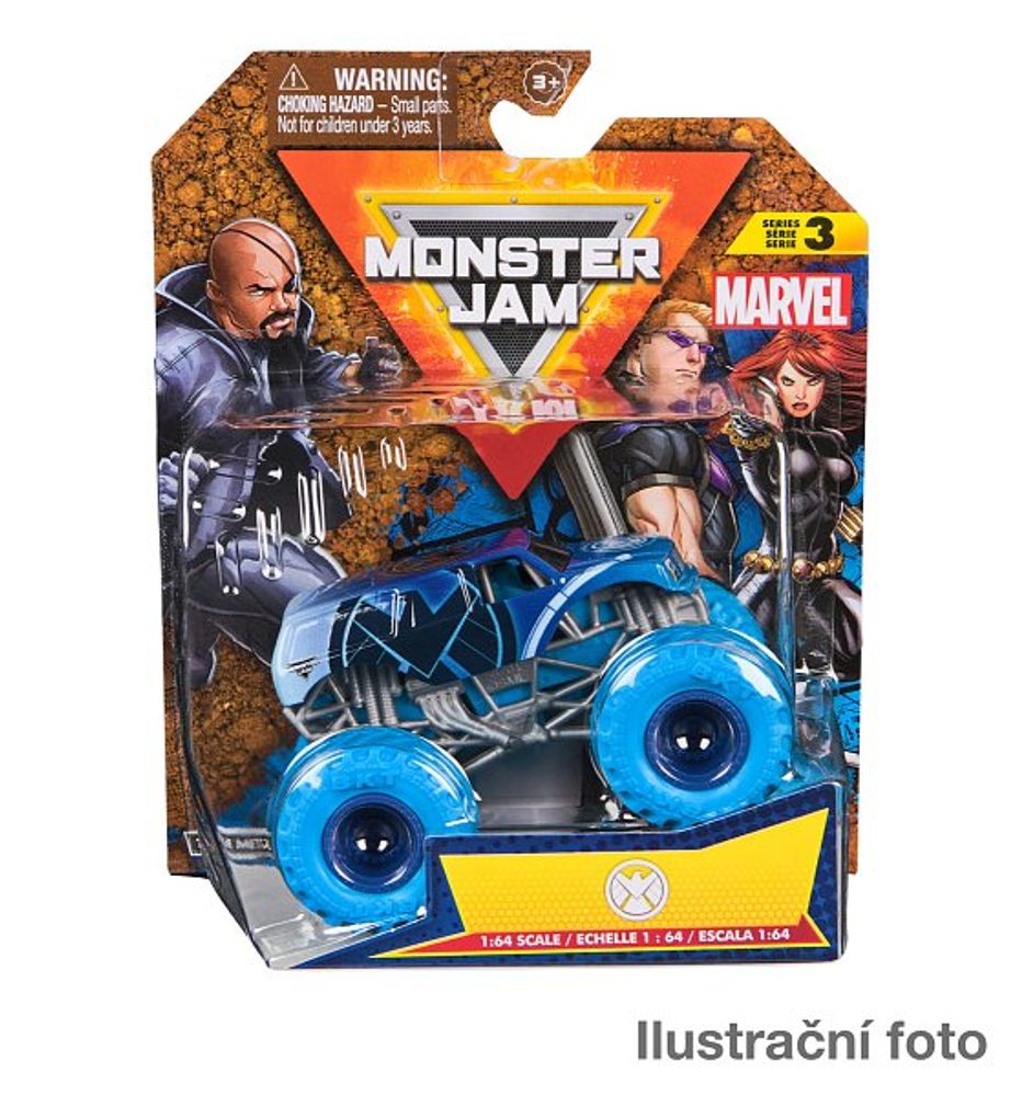 Levně SpinMaster MONSTER JAM - sběratelský kovový model auta Monster Truck, Marvel, assort, 1:64