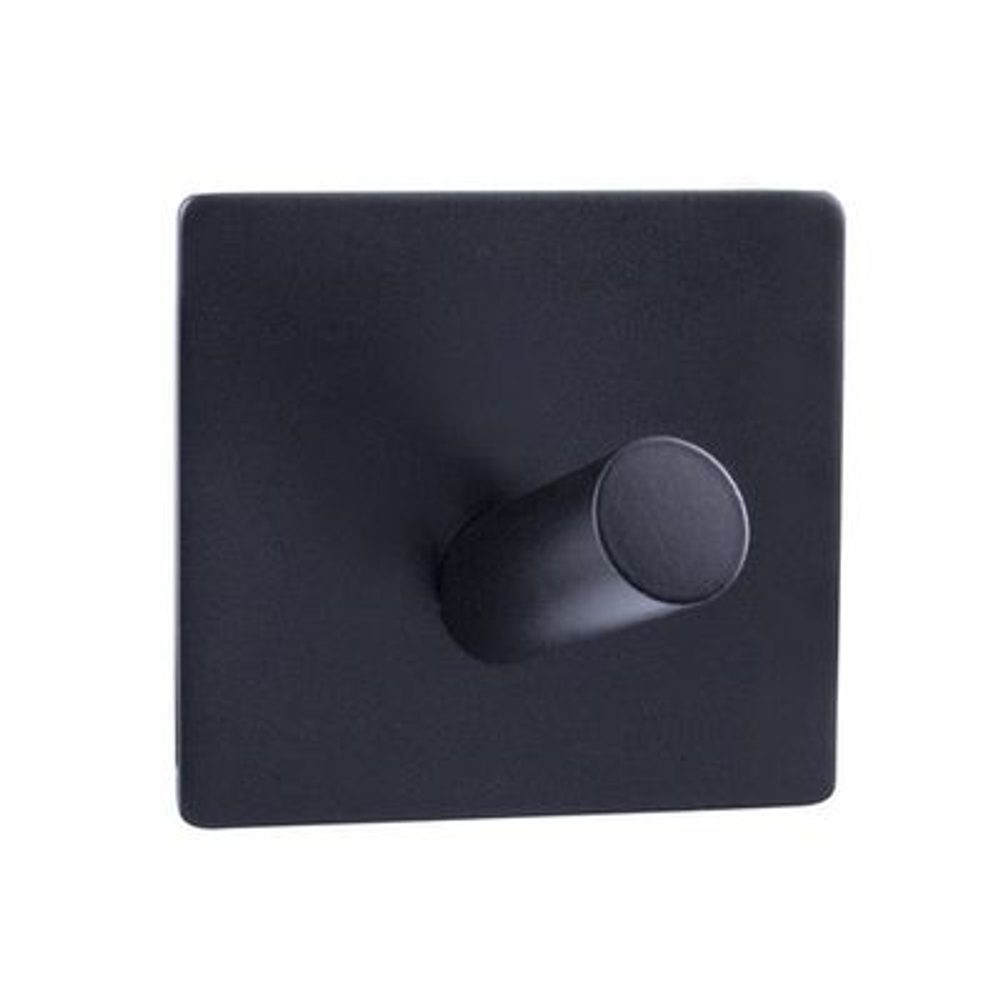 Levně věšák jednod. BLACK EDITION, samolep.3M, kov