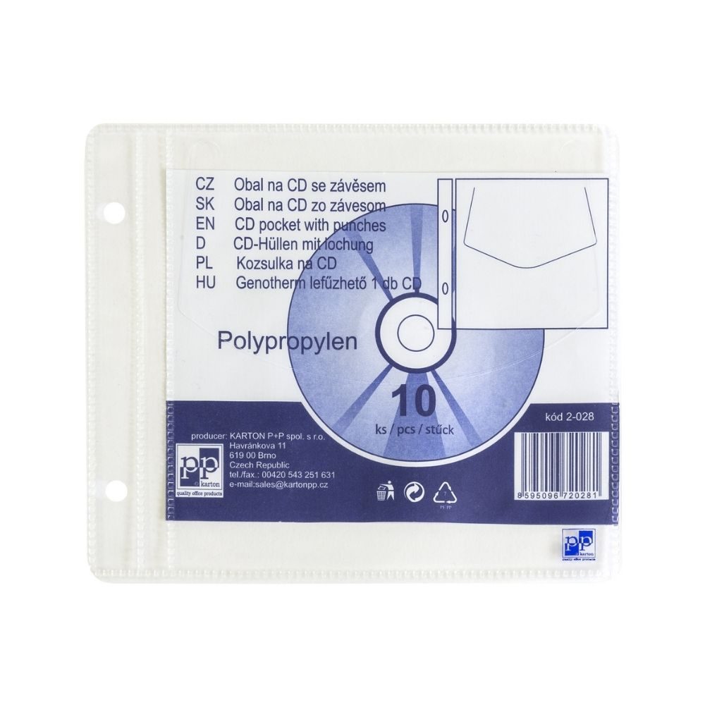 Levně Karton P+P Průhledný obal na CD PP 1řadý - bal.10ks 2-028
