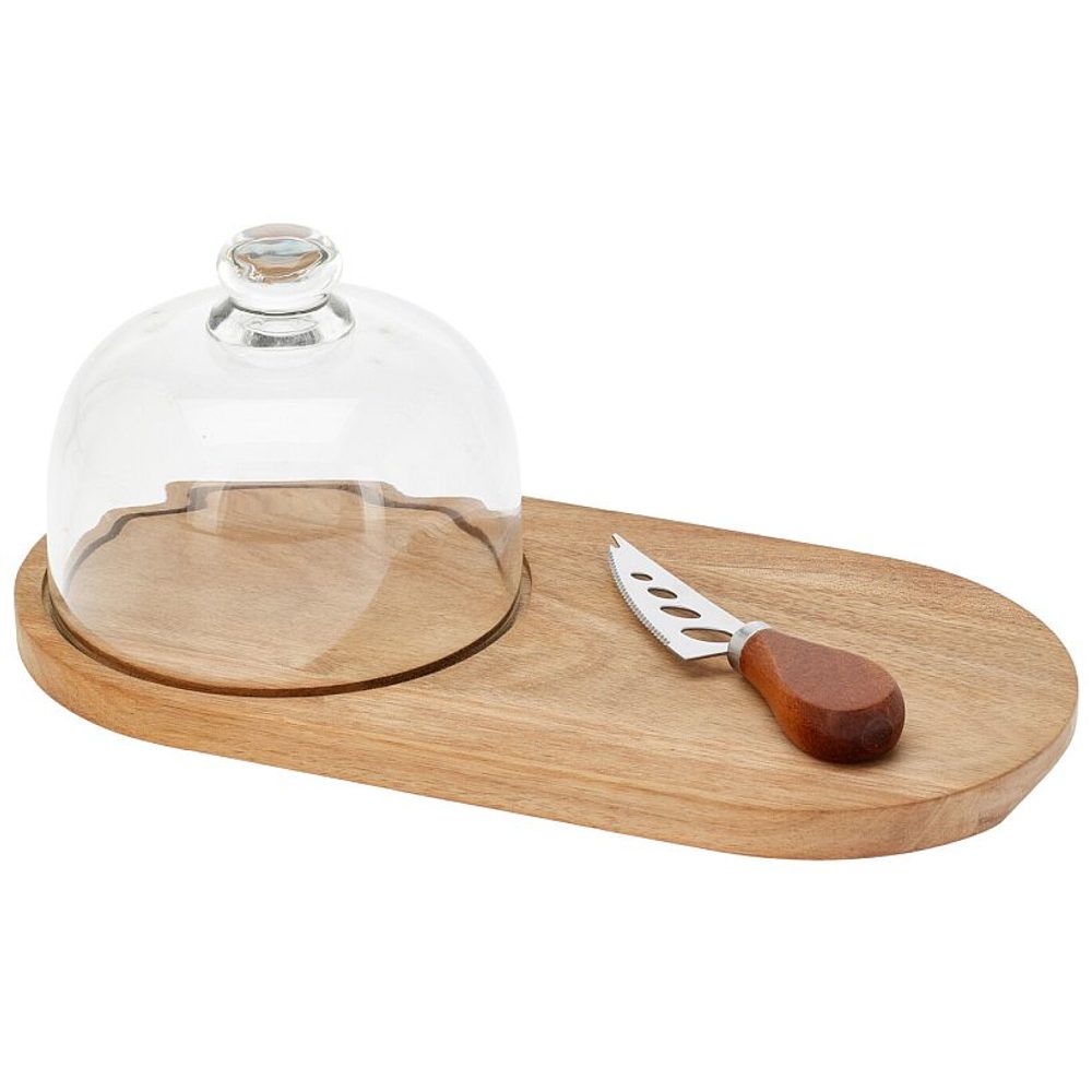 Levně EXCELLENT HOUSEWARE Servírovací sada na akátovém podnose sada 3 ks KO-278001200