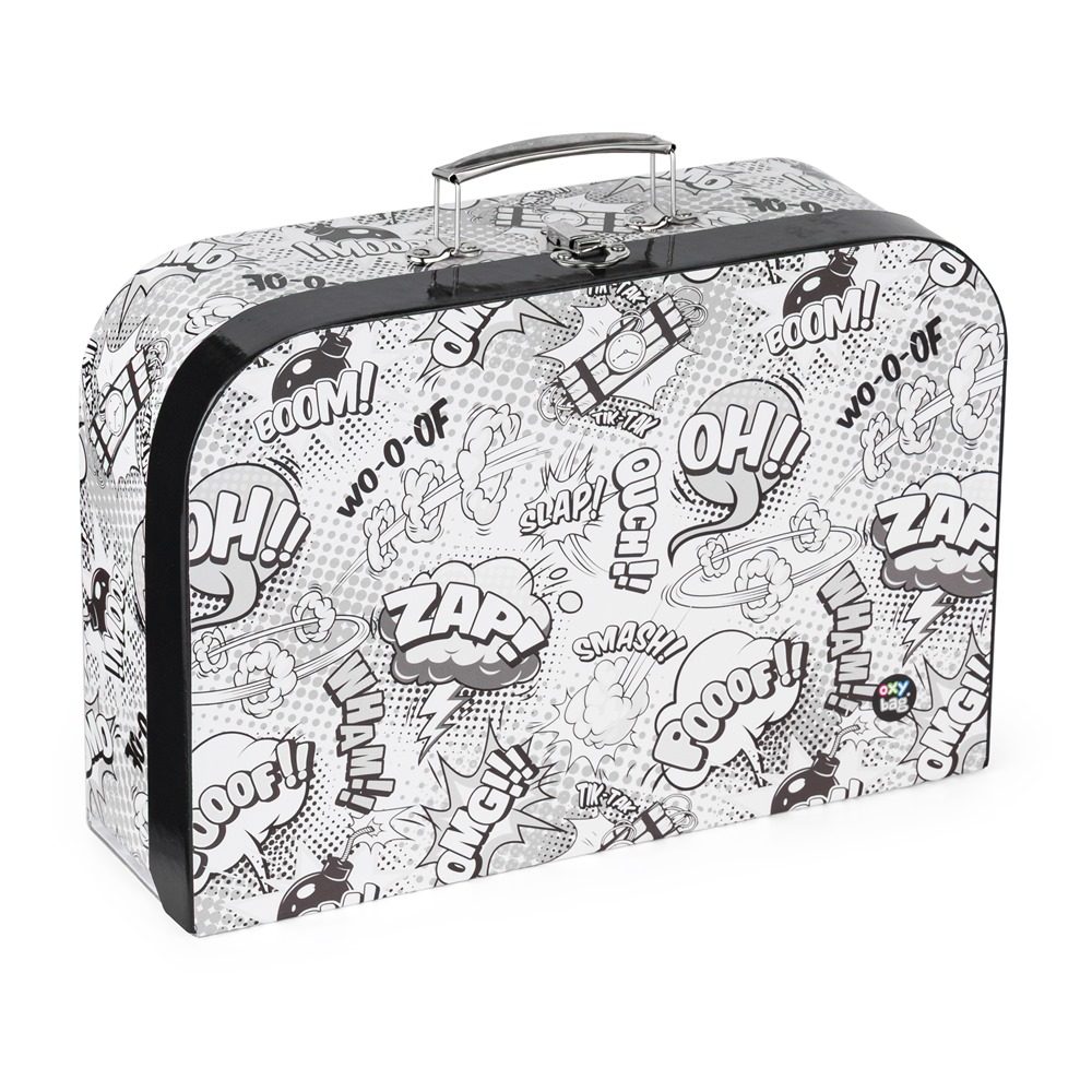 Levně Kufřík lamino 34 cm Komiks White